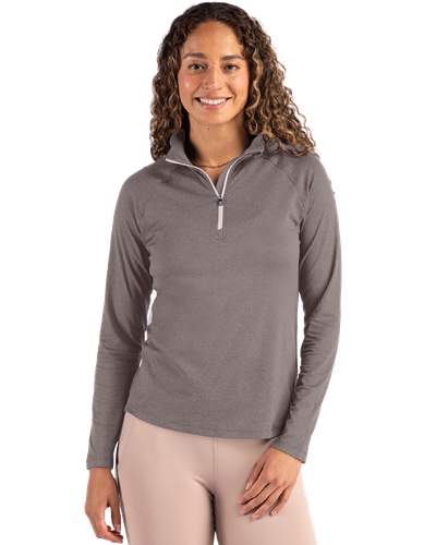 LADIES Cutter & Buck Coastline Eco Epic Comfort Recycled 1/4 Zip - LCK00210_1Clr image thumbnail
