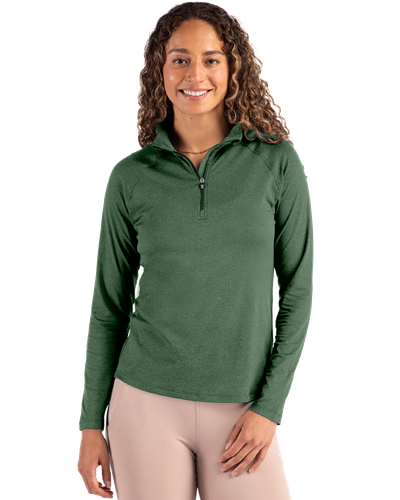 LADIES Cutter & Buck Coastline Eco Epic Comfort Recycled 1/4 Zip - LCK00210_1Clr image thumbnail