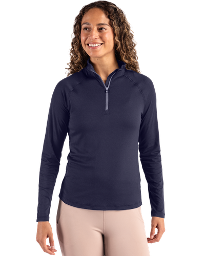 LADIES Cutter & Buck Coastline Eco Epic Comfort Recycled 1/4 Zip - LCK00210_1Clr image thumbnail