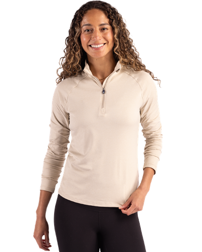 LADIES Cutter & Buck Coastline Eco Epic Comfort Recycled 1/4 Zip - LCK00210_1Clr image thumbnail