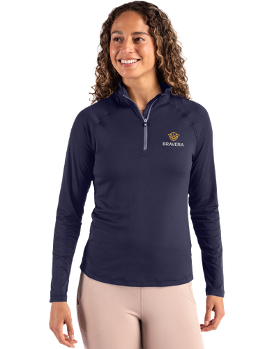 LADIES Cutter & Buck Coastline Eco Epic Comfort Recycled 1/4 Zip - LCK00210_2Clr image thumbnail