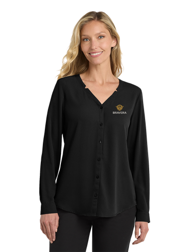 LADIES Port Authority Button-Front Blouse - LW700_2Clr image thumbnail