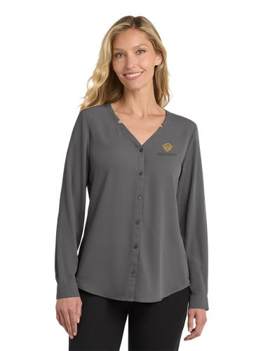 LADIES Port Authority Button-Front Blouse - LW700_2Clr image thumbnail