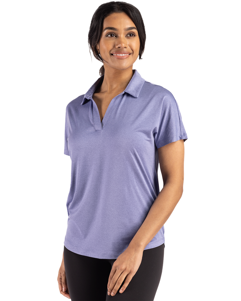 LADIES Cutter & Buck Coastline Eco Epic Comfort Recycled Dolman Polo - LCK00193_1Clr primary image