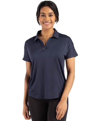 LADIES Cutter & Buck Coastline Eco Epic Comfort Recycled Dolman Polo - LCK00193_1Clr image thumbnail