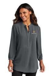 Image of LADIES Port Authority 3/4 Sleeve Textured Crepe Tunic - LW713_2Clr