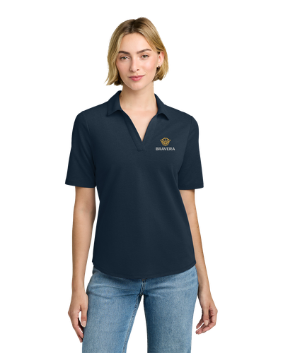 LADIES Brooks Brothers Pinpoint Pique Polo - BB18223_2Clr image thumbnail