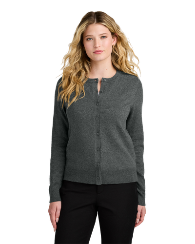 LADIES Port Authority Easy Care Crewneck Cardigan Sweater - LSW2870_1Clr image thumbnail