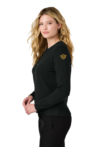 LADIES Port Authority Easy Care Crewneck Cardigan Sweater - LSW2870_Gold image thumbnail