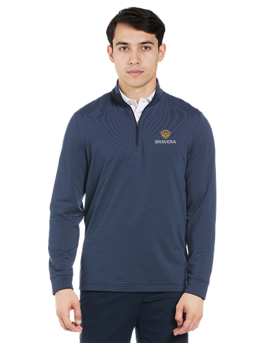 MEN'S Penguin Feeder Stripe 1/4 Zip - PGM006_2Clr image thumbnail