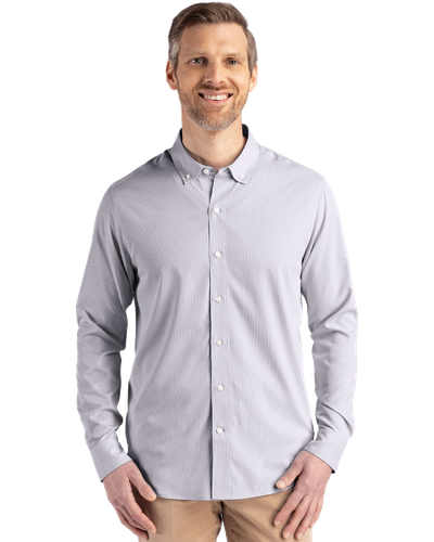 MEN'S Cutter & Buck Skyline Epic Confidence Recycled Pinstripe Dress Shirt - MCW00237_1Clr image thumbnail