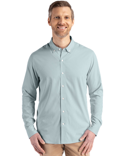 MEN'S Cutter & Buck Skyline Epic Confidence Recycled Pinstripe Dress Shirt - MCW00237_1Clr image thumbnail