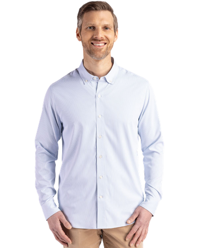MEN'S Cutter & Buck Skyline Epic Confidence Recycled Pinstripe Dress Shirt - MCW00237_1Clr image thumbnail