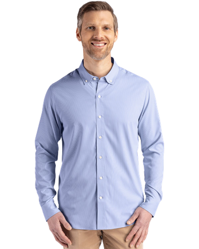 MEN'S Cutter & Buck Skyline Epic Confidence Recycled Pinstripe Dress Shirt - MCW00237_1Clr image thumbnail