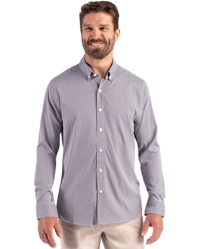 MEN'S Cutter & Buck Skyline Epic Confidence Recycled Gingham Dress Shirt - MCW00236_1Clr image thumbnail