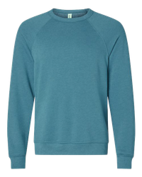 Image of UNISEX Bella Sponge Fleece Raglan Crewneck Sweatshirt - 3901_1Clr