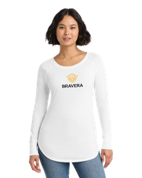 Image of LADIES District Perfect Tri Long Sleeve Tunic Tee - DT132L_2Clr Front