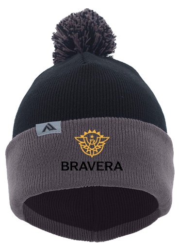 Pacific Knit Fold Over Pom-Pom Beanie - 641K_2Clr image thumbnail