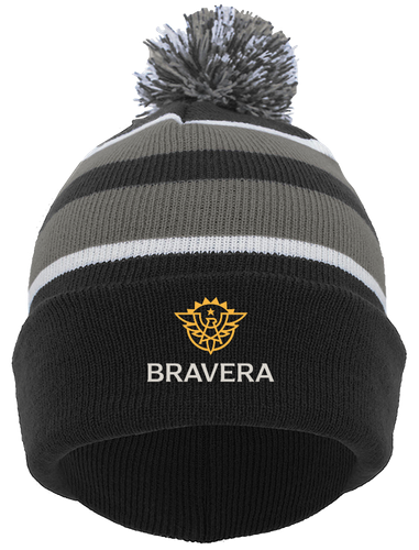 Pacific Knit Fold Over Pom-Pom Beanie - 641K_2Clr image thumbnail