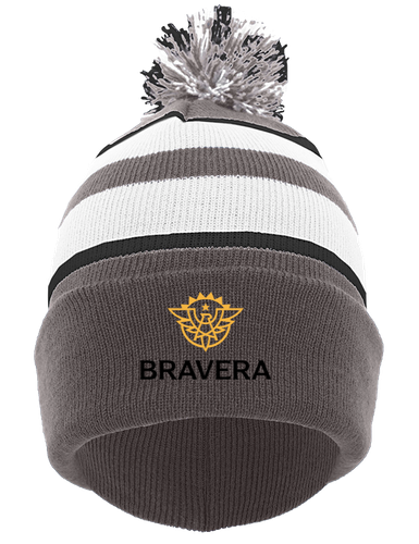 Pacific Knit Fold Over Pom-Pom Beanie - 641K_2Clr image thumbnail