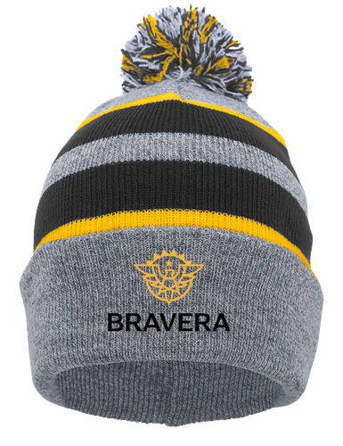 Pacific Knit Fold Over Pom-Pom Beanie - 641K_2Clr image thumbnail