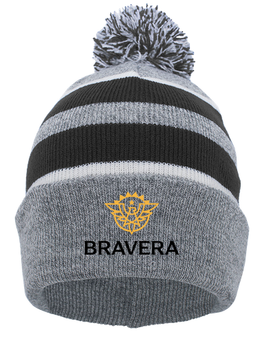 Pacific Knit Fold Over Pom-Pom Beanie - 641K_2Clr image thumbnail