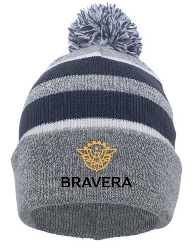 Pacific Knit Fold Over Pom-Pom Beanie - 641K_2Clr image thumbnail