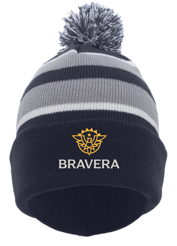 Pacific Knit Fold Over Pom-Pom Beanie - 641K_2Clr image thumbnail