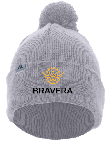Pacific Knit Fold Over Pom-Pom Beanie - 641K_2Clr image thumbnail