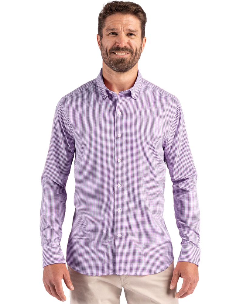 MEN'S BIG & TALL Cutter & Buck Skyline Epic Confidence Recycled Gingham Dress Shirt - BCW00236_1Clr primary image