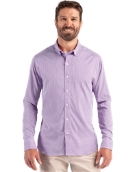 Image of MEN'S BIG & TALL Cutter & Buck Skyline Epic Confidence Recycled Gingham Dress Shirt - BCW00236_1Clr