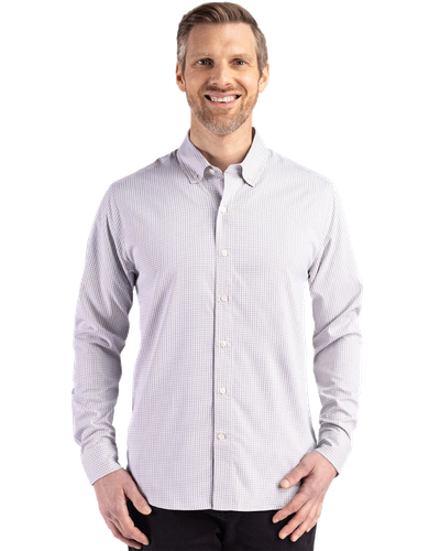MEN'S BIG & TALL Cutter & Buck Skyline Epic Confidence Recycled Gingham Dress Shirt - BCW00236_1Clr image thumbnail