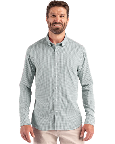 MEN'S BIG & TALL Cutter & Buck Skyline Epic Confidence Recycled Gingham Dress Shirt - BCW00236_1Clr image thumbnail