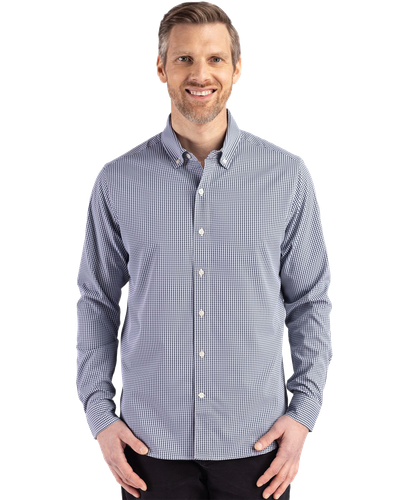 MEN'S BIG & TALL Cutter & Buck Skyline Epic Confidence Recycled Gingham Dress Shirt - BCW00236_1Clr image thumbnail