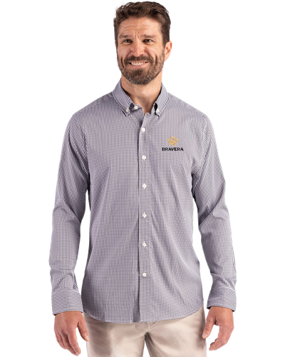 MEN'S BIG & TALL Cutter & Buck Skyline Epic Confidence Recycled Gingham Dress Shirt - BCW00236_2Clr image thumbnail