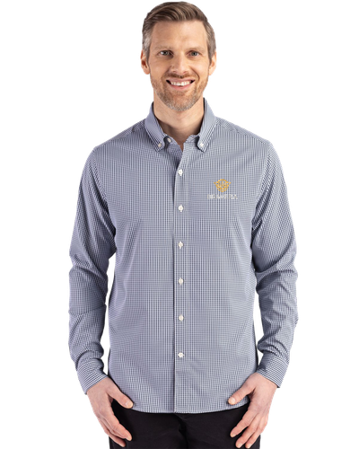 MEN'S BIG & TALL Cutter & Buck Skyline Epic Confidence Recycled Gingham Dress Shirt - BCW00236_2Clr image thumbnail