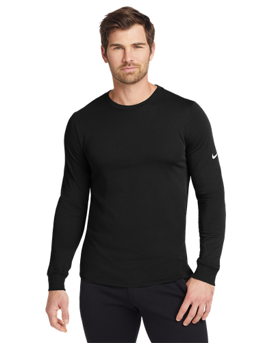 MEN'S Nike Dri-FIT Cotton/Poly Long Sleeve Tee - NKBQ5230_1Clr Front image thumbnail