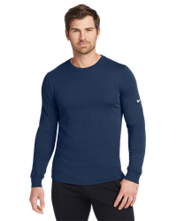Image of MEN'S Nike Dri-FIT Cotton/Poly Long Sleeve Tee - NKBQ5230_1Clr Front