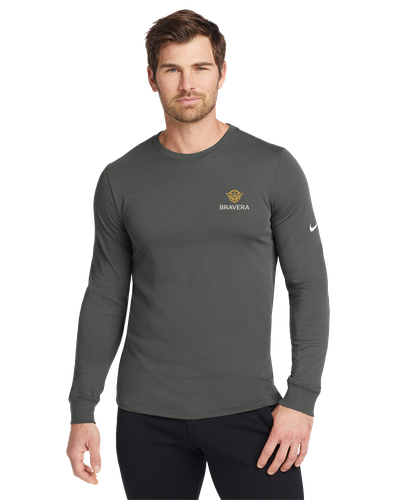 MEN'S Nike Dri-FIT Cotton/Poly Long Sleeve Tee - NKBQ5230_2Clr image thumbnail