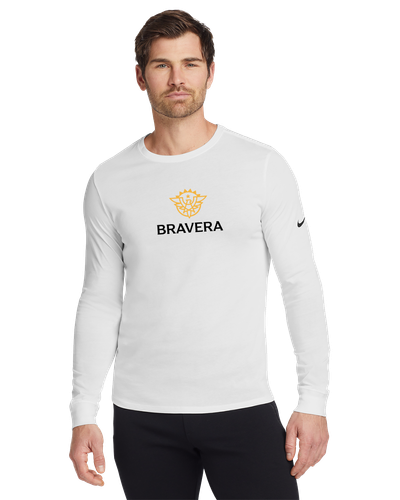 MEN'S Nike Dri-FIT Cotton/Poly Long Sleeve Tee - NKBQ5230_2Clr Front image thumbnail