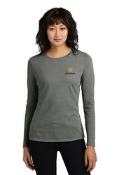 Image of LADIES District Perfect Blend CVC Long Sleeve Tee - DT110_2Clr