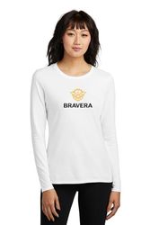 Image of LADIES District Perfect Blend CVC Long Sleeve Tee - DT110_2Clr Front