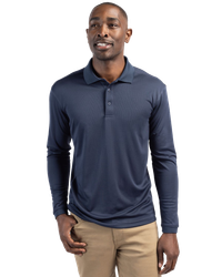 Image of MEN'S Clique Ice Pique Tech Long Sleeve Polo - MQK00079_1Clr