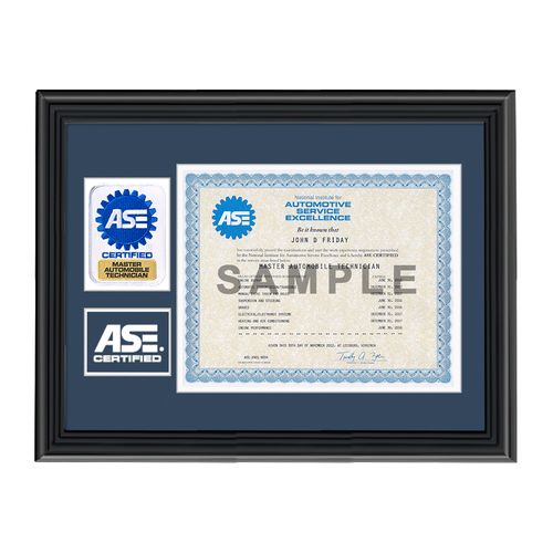 ASE Certificate and Insignia Frame image thumbnail