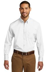 Image of Port Authority® Long Sleeve Carefree Poplin Shirt