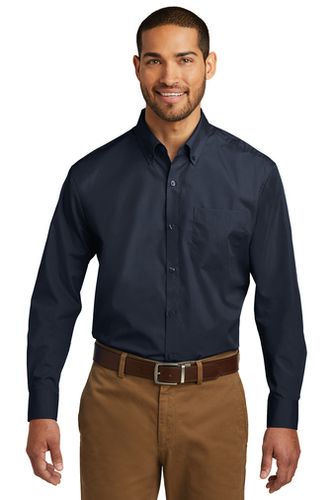 Port Authority® Long Sleeve Carefree Poplin Shirt image thumbnail