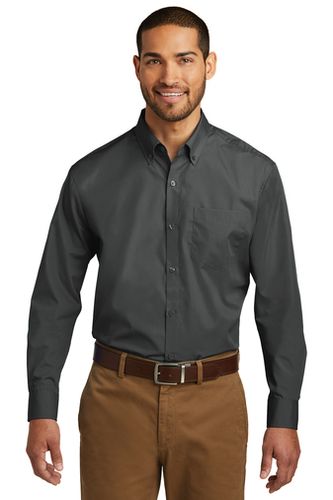 Port Authority® Long Sleeve Carefree Poplin Shirt image thumbnail