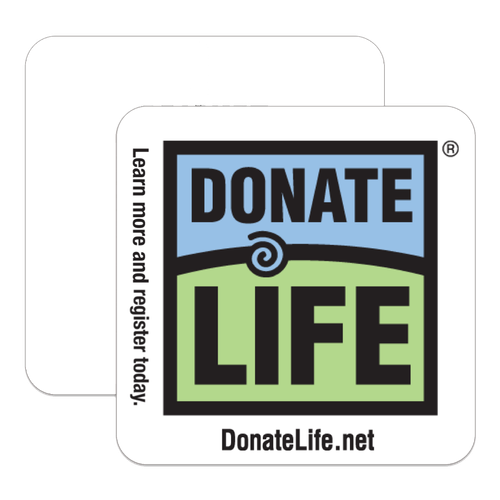 Donate Life 4" x 4" Paperboard Coasters image thumbnail