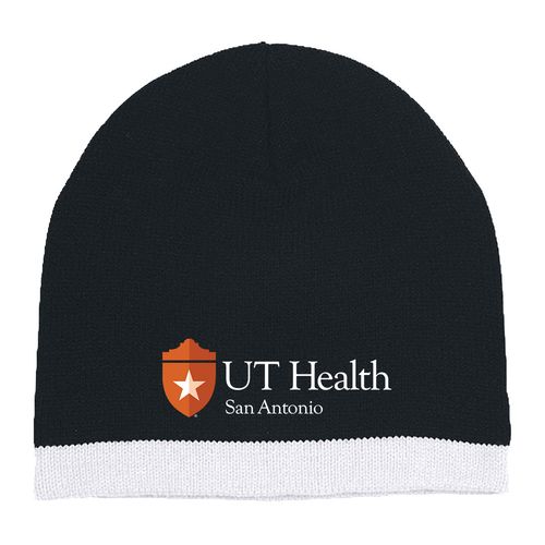 Knit Beanie With Stripe image thumbnail