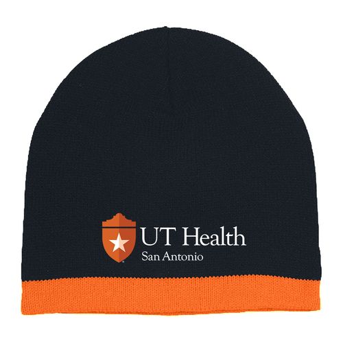 Knit Beanie With Stripe image thumbnail